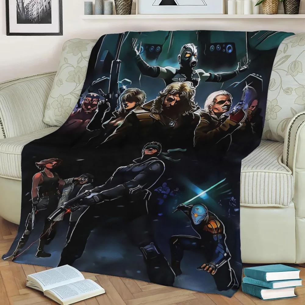 Metal Gear Custom Flannel Throw Blanket Personalized Blankets for Sofa Gift Customized DIY  Print on Demand